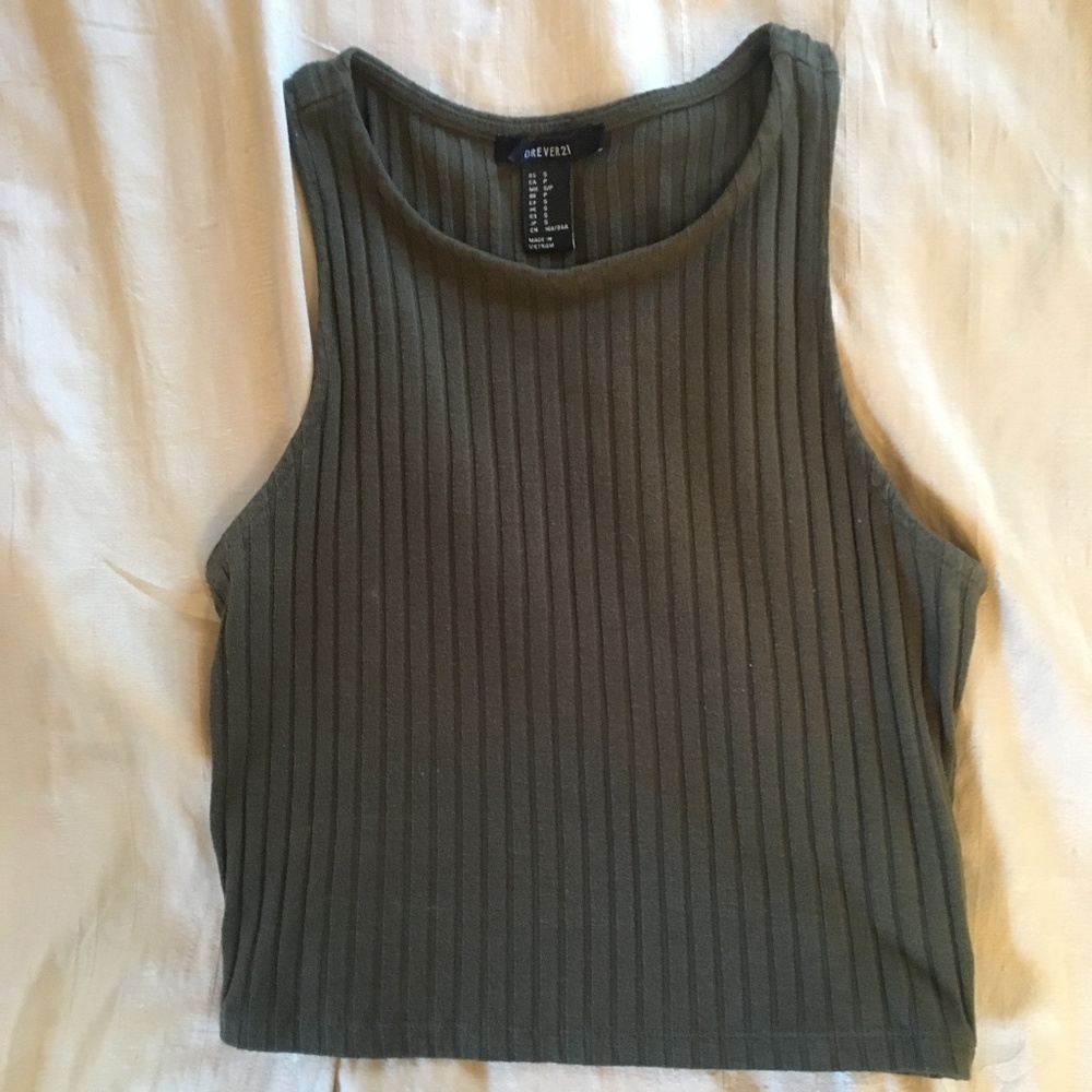forest green tank top